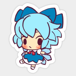 Mudwizard re-draws the tiniest of tiny chibi cirno / touhou memes Sticker